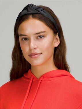 Lululemon Knot Stopping Graphite Grey Satin Headband